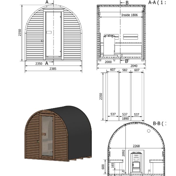 SAUNA POD 2M – Bild 6